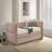 1Pc Modern Daybed Pull Out Trundle Button Tufted Nailhead Trim Bedroom Living Room Furniture Mauve Finish-1872894538