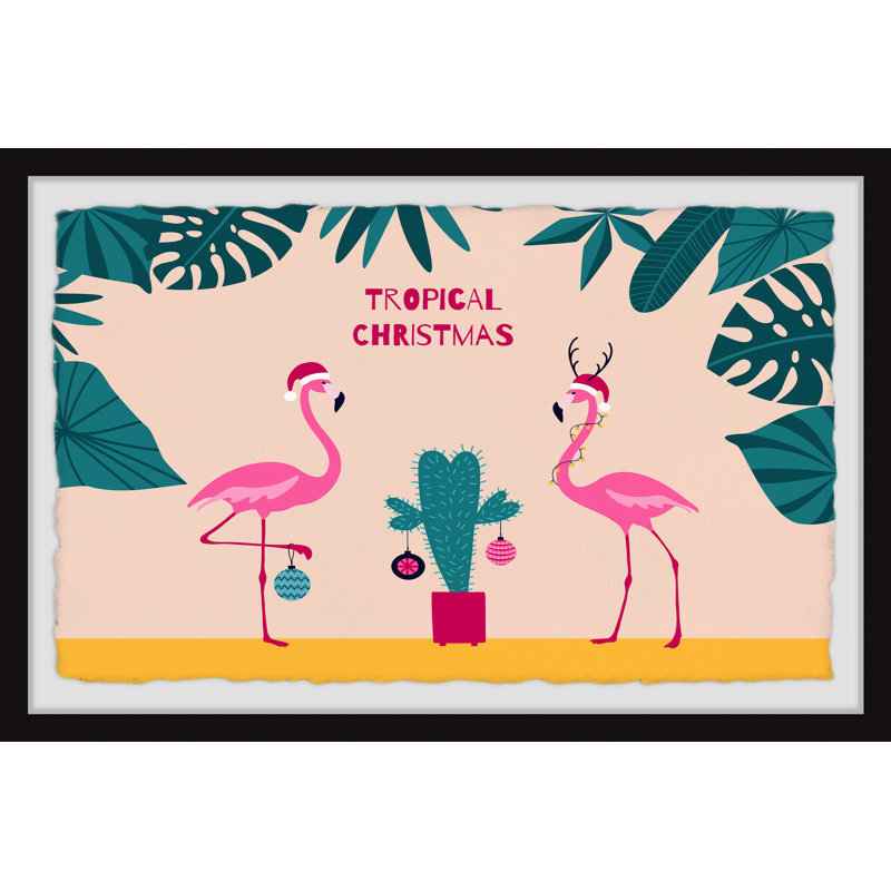 Tropical Christmas - Single Picture Frame Print, 38cm H x 45cm W x 3.81cm D