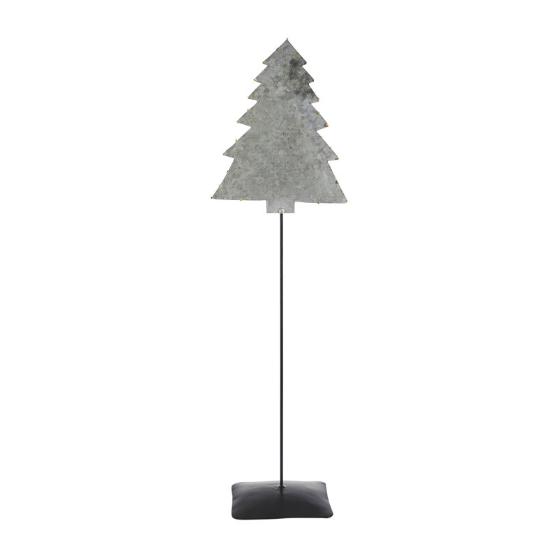Arbre de Noël en métal galvanisé avec base 16x5x3