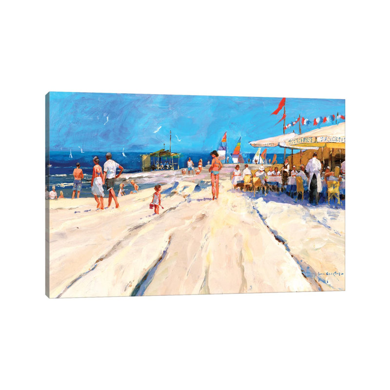 Beach Café At Midday by John Haskins - Wrapped Canvas Gallery-Wrapped Canvas Giclée, 152.5 cm H x 101.5 cm W