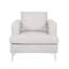 Fauteuil club en polyester de 32,5 po de largeur, fauteuil de salon, fauteuil de chambre à coucher avec revêtement lisse-1035769592