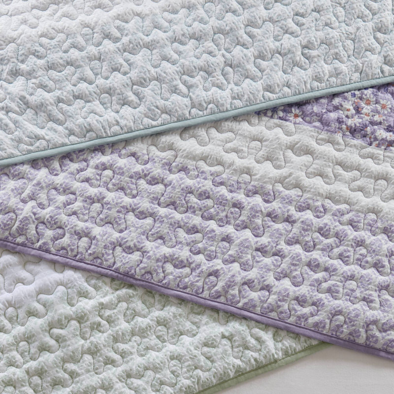 Courtepointe luxueuse en microfibre de style campagnard élégant, idéale pour les chambres à coucher