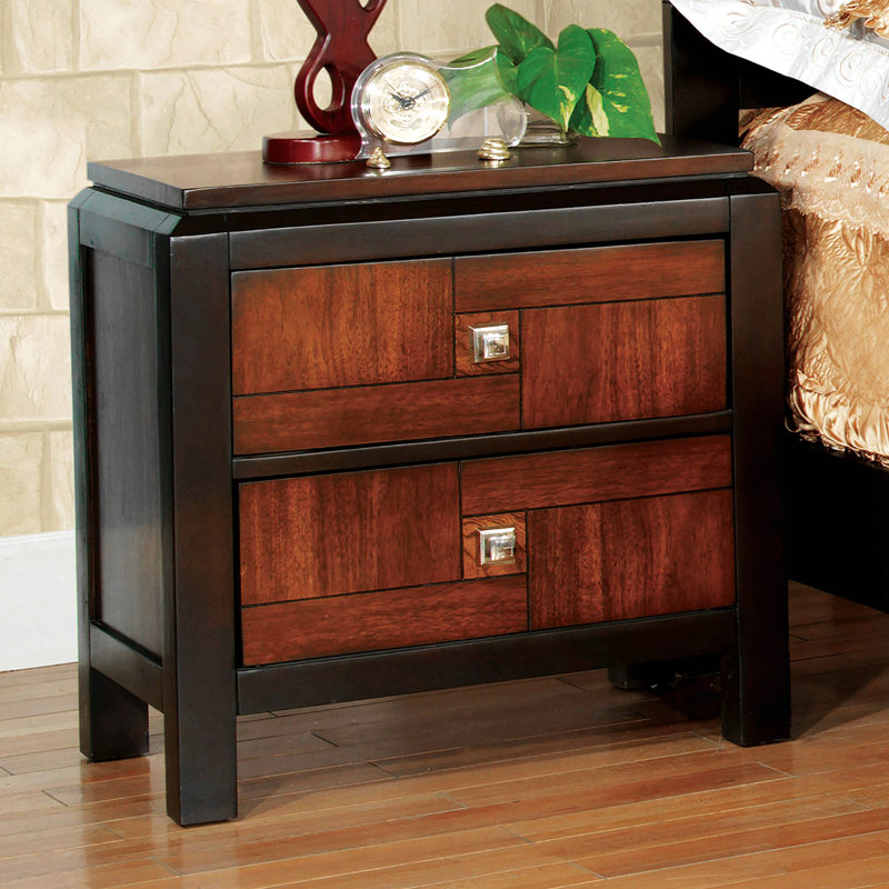 Table de chevet acacia noyer 1pc seulement