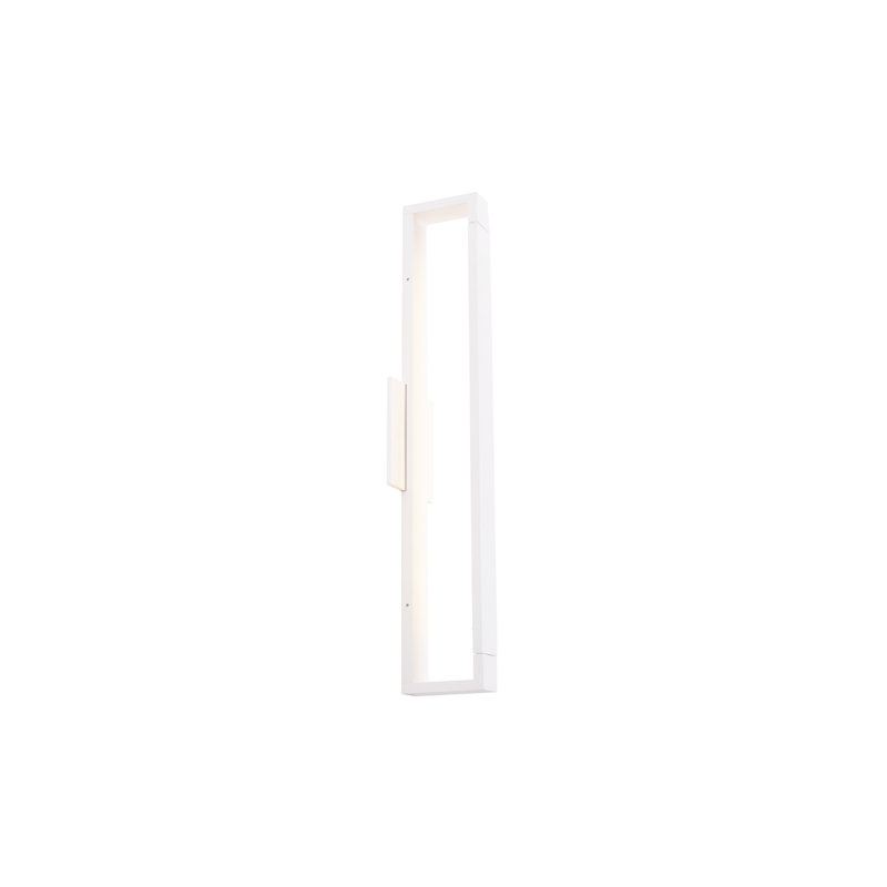 Swivel LED Flush Mounted Sconce, 23.625" H x 4.375" W x 4" D, White