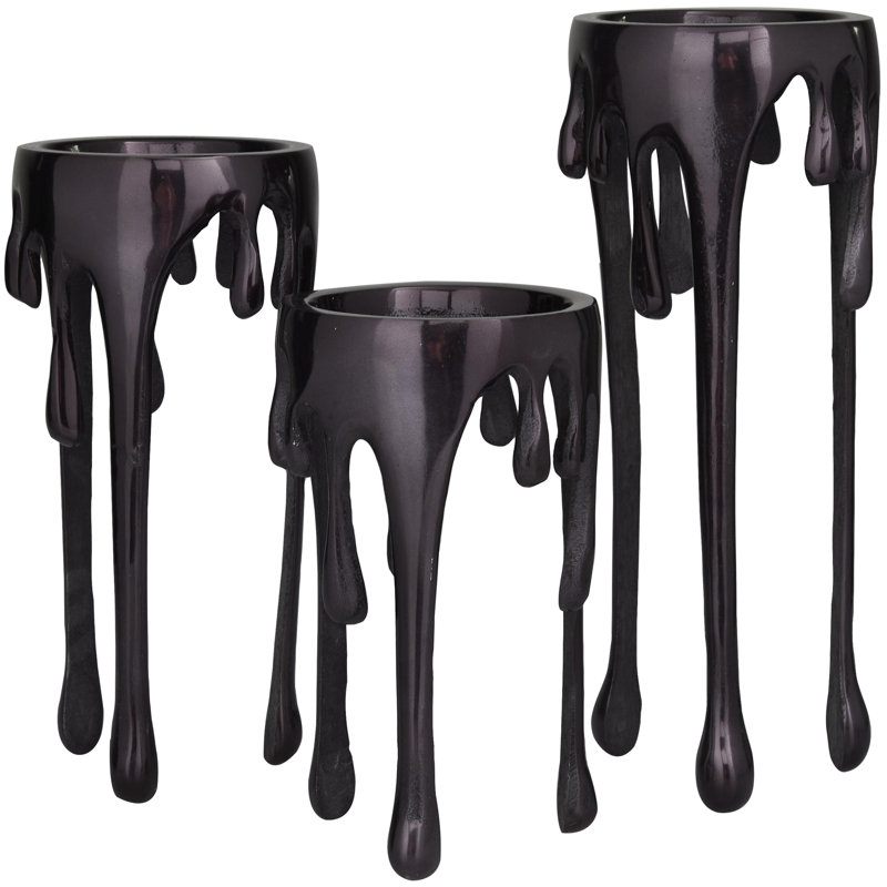 Ensemble de chandelles de table 3 pièces Moderna, Noir