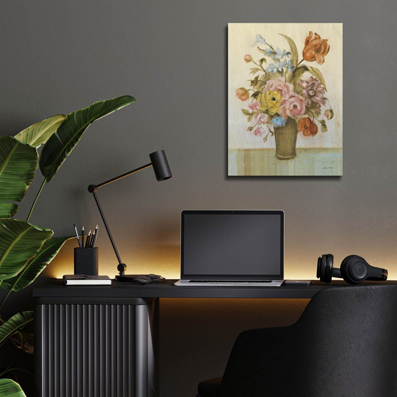 «Garden Bouquet 1» par Cheri Blum, art mural en verre acrylique, H 16 po x l 12 po x P 0,13 po