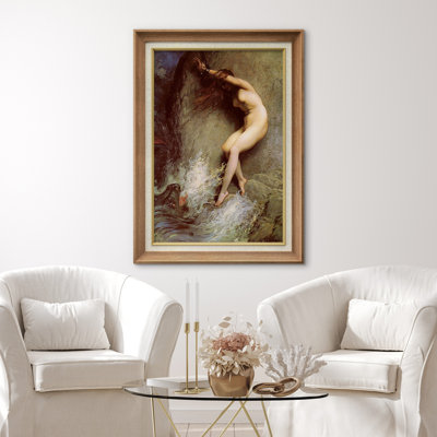 Andromeda Mythology Classical Artwork, Dramatic Romantic Era Pictures, Framed Canvas Giclee Print Wall Art