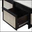 Banc de rangement avec tiroirs en rotin et bouton amovible-1845214515