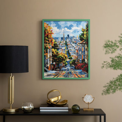 LANDSCAPES Series CECXLV III, reproduction d'art encadrée - bois massif