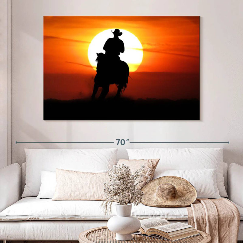 Lelar Sunset Cowboy, 34" H x 51" W