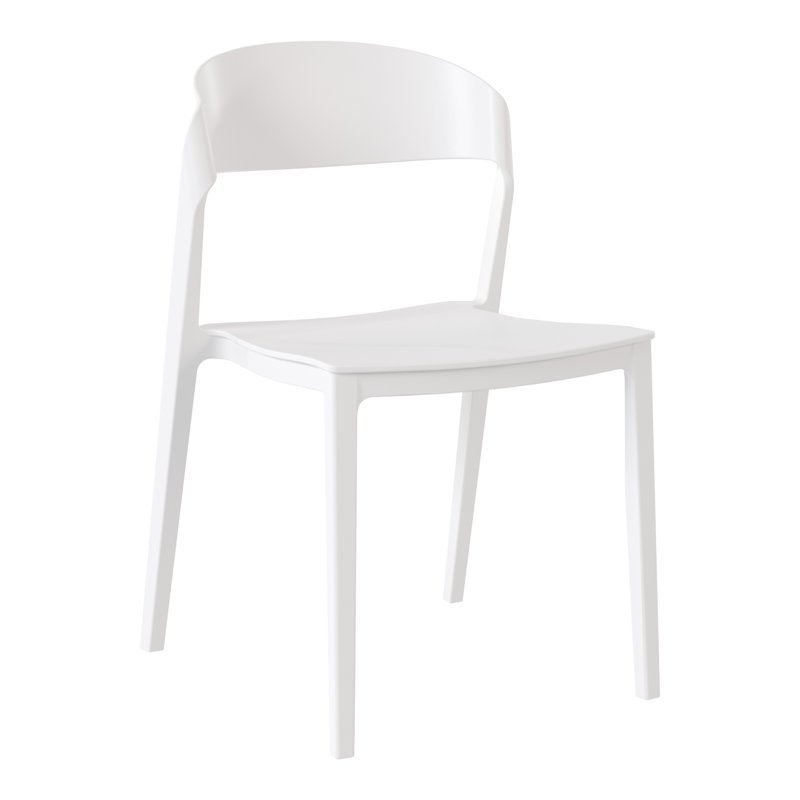 Ensemble de 2 chaises de patio empilables, White