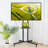 Aivils Black Adjustability Multi Screen Floor Stand Mount for Greater Than 50" with Shelving, Holds up to 50 kg.