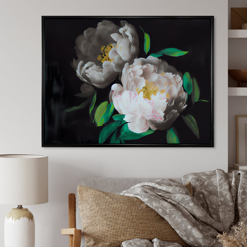 Annelieke - reproduction d'art sur toile, H 12 po x l 20 po x P 1 po, Toile à cadre flottant noir