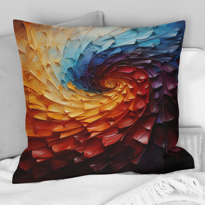 Coussin Rhythic Pulse I - Abstract Spirals