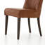 Morrow Leather Upholstered Back Side Chair in Cognac/Red Brown