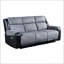 Canapé inclinable ALICIA GRIS / NOIR et causeuse, parfait pour la détente avec un mécanisme d'inclinaison en douceur et un design élégant.