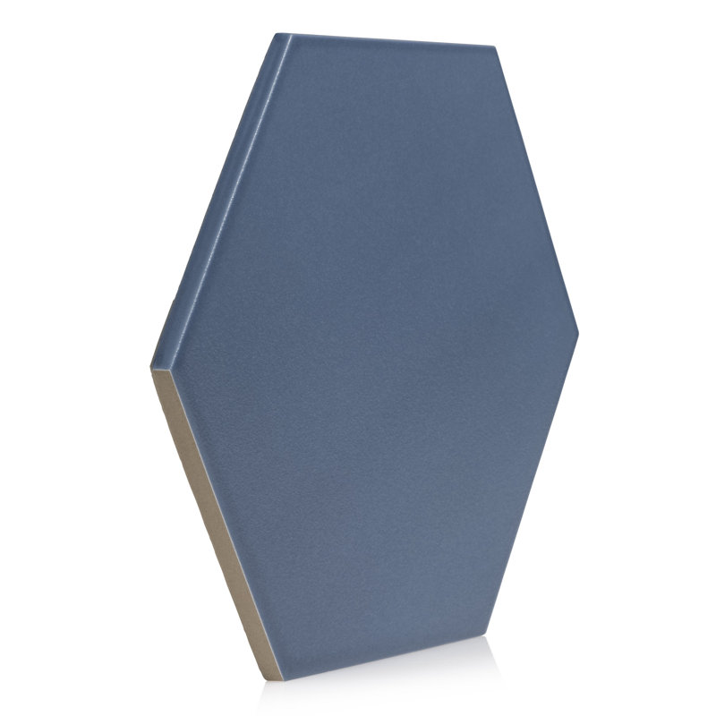 Carreau de porcelaine singulier l 9 po x L 7,8 po, Bleu