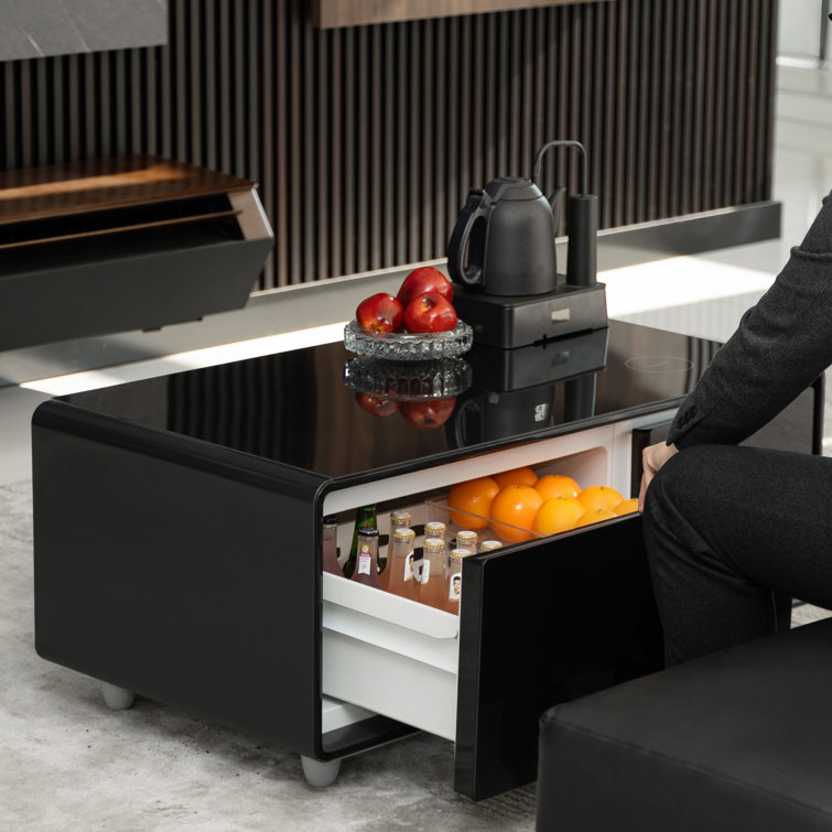 Table intelligente multifonction avec réfrigérateur, table basse