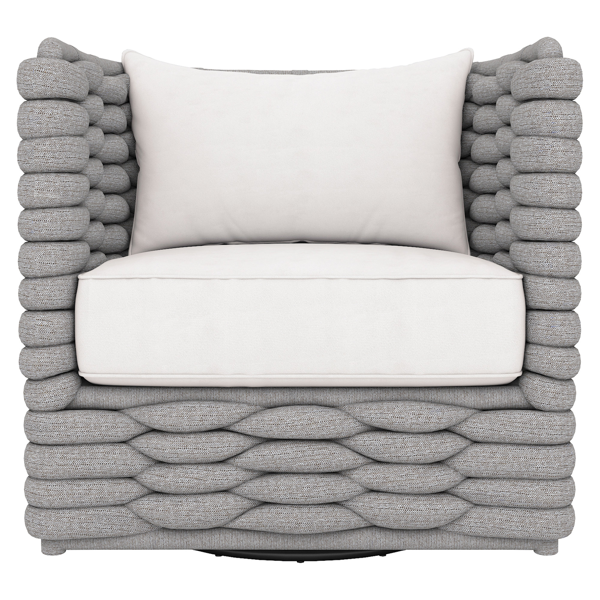 Bernhardt Wailea Outdoor Swivel Chair, Gray