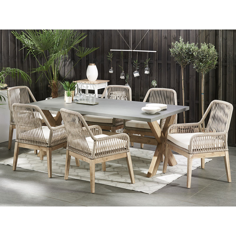 Monsey Outdoor Patio Dining Armchair with Cushion