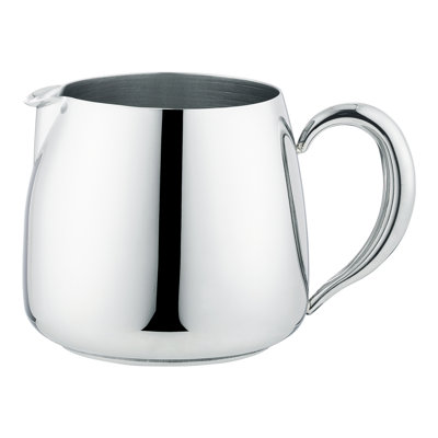 Café Olé Premium Milk Jug, 18/10 Stainless Steel, Mirror Polished, 12Oz, Stay Cool Hollow Handles, Perfect Pour Spout