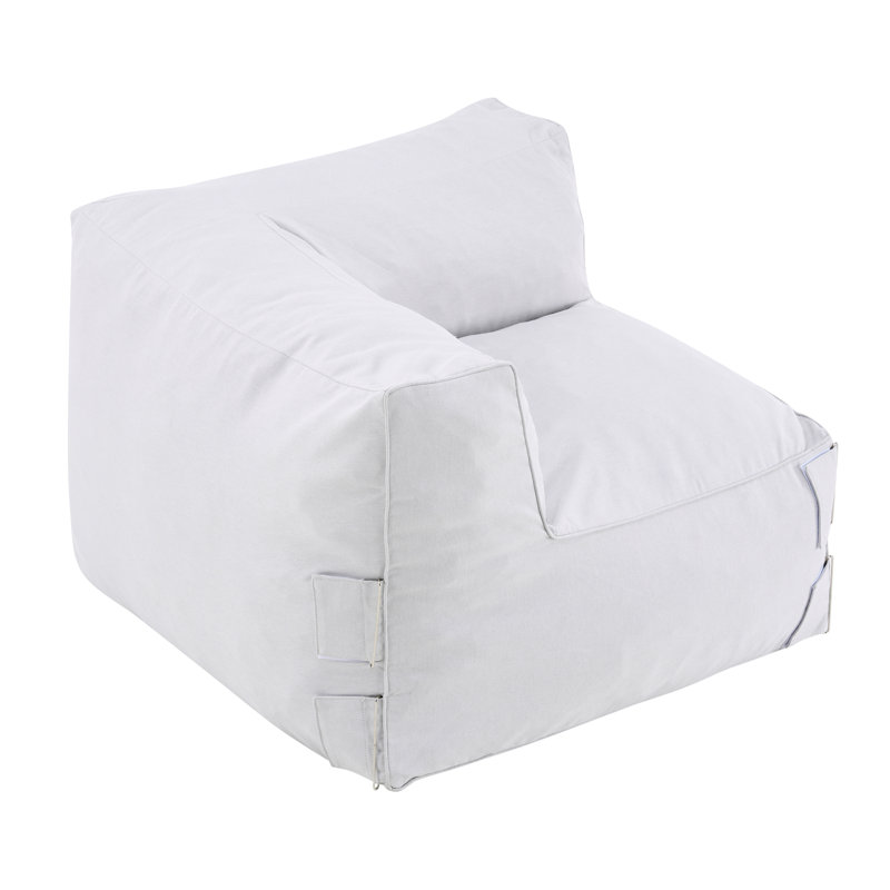 Canapé d'angle en oléfine Dael, Gris clair, 2