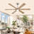 Modern Ceiling Fan With Remote, 6 Solid Wood Blades, Quiet Dc Motor, Outdoor Ceiling Fan For Covered Patios With Light-152733240-152733238-134302702