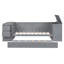 Lit de jour gris simple avec rangement pour accessoires pour cheveux, lit gigogne - Structure en bois robuste-1688208680