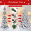 Arbre de Noël enneigé 6 pi avec pommes de pin - Arbre de Noël artificiel enneigé en PVC, 888 pointes, 36 pommes de pin naturelles, support en métal robuste, pleine forme-1975647095