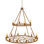Heritage 16 - Light Candle Style Wagon Wheel Chandelier