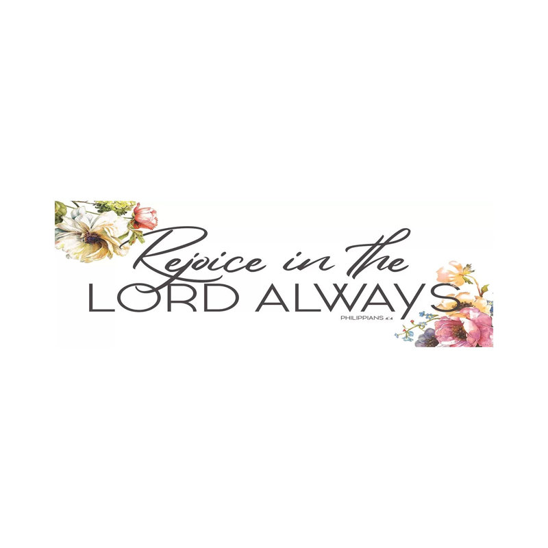 Rejoice Always by Jace Grey - Panoramic Print on Canvas, 30.48cm H x 91.44cm W x 3.81cm D, Wrapped Canvas