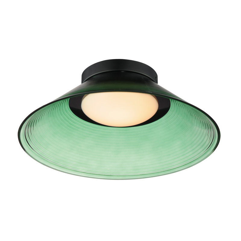 Jensen-Semi-Flush Mount, Green