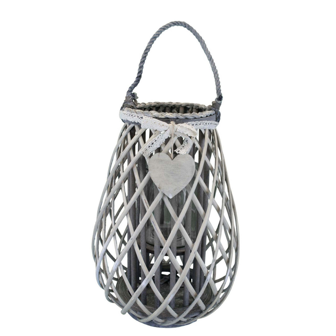 46Cm Glass Tabletop Lantern