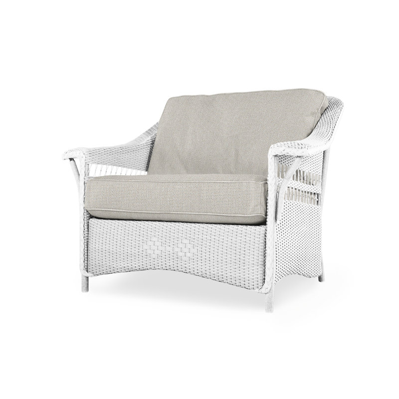 Nantucket Outdoor Lounge Chair, Beach Navy, White