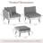 4 - Person PE Wicker Sectional Conversation Set With Cushions-1535429075