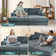 Latitude Run 86"W Corduroy Upholstered Cloud Sleeper Sofa Bed Glauser Deep Seat Oversized Chaise Lounge Indoor