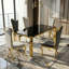 Table de salle à manger de luxe 63 po Luxury Gold