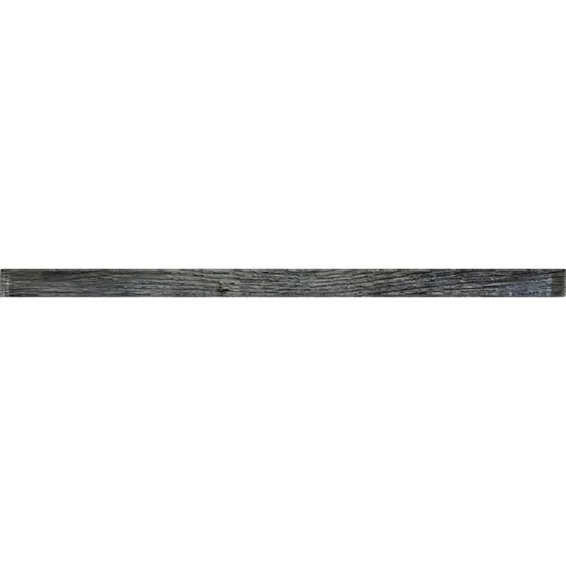 Montana 12" x 0.6" Glass Pencil Liner Tile Trim, Gray