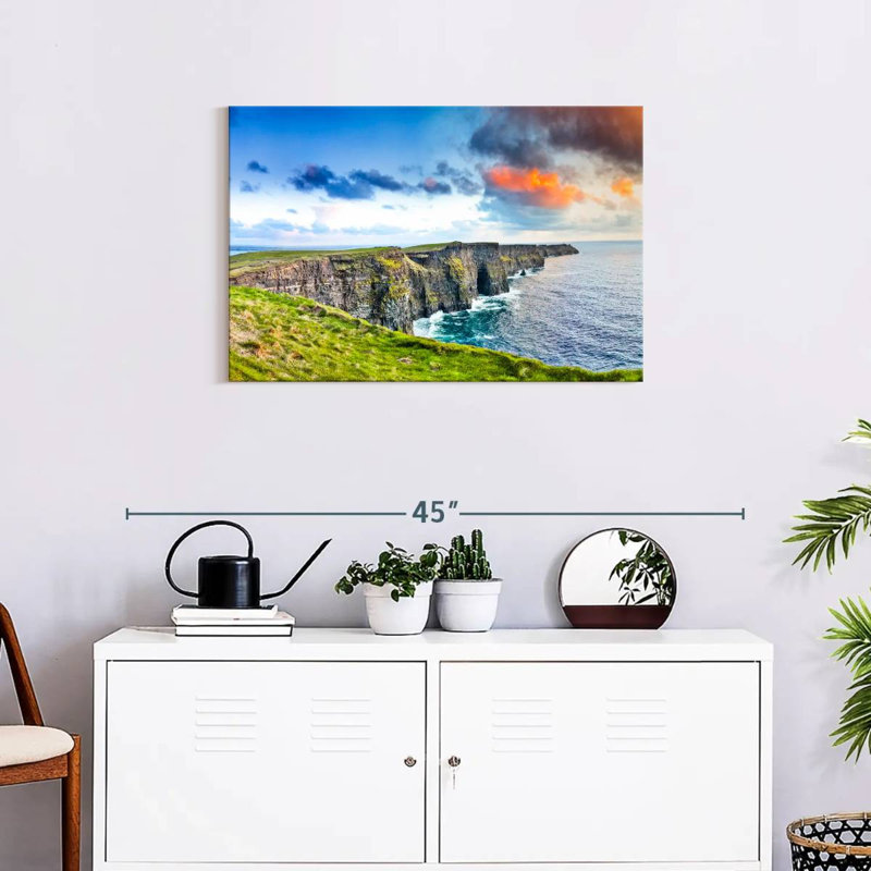 Ravi Sunset At Cliffs Of Moher, 20" H x 30" W