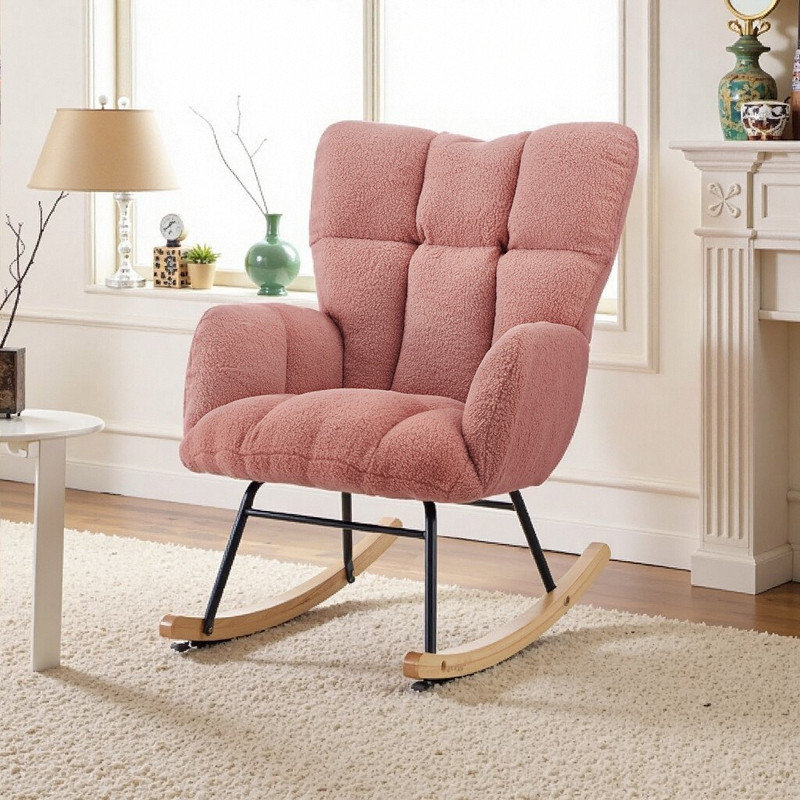 Chaise berçante Teddy, Rose