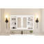 Armoire à miroir de salle de bain 47 po avec rangement, tablette réglable et tablettes ouvertes, armoire à pharmacie murale pour salle de bain, chambre à coucher, meuble-lavabo-361407274