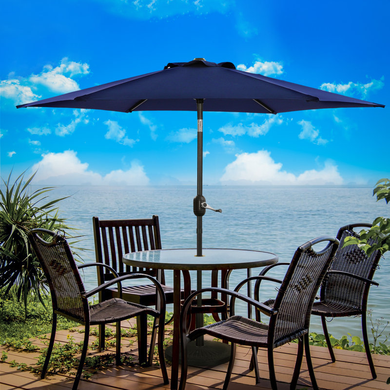 Parasol Sawyer, 84.6" H x 90" W x 90" D, Bleu marine