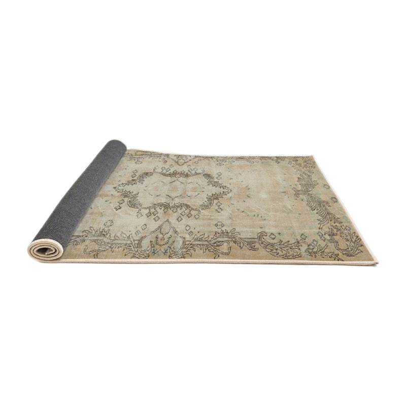 Tapis contemporain gris / crème, Rectangle 5 pi x 8 pi