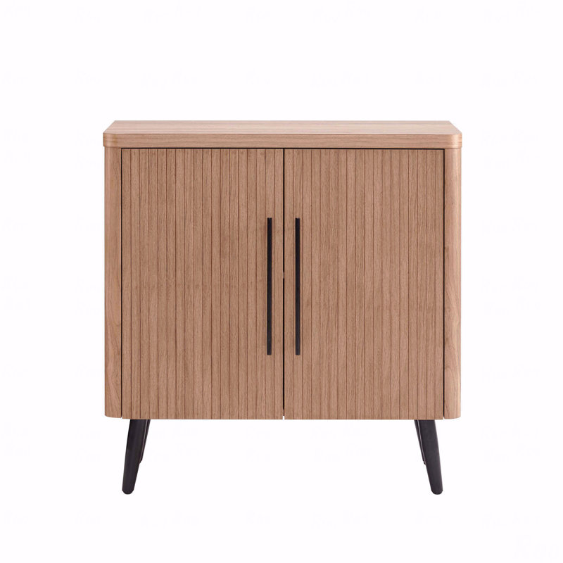 Armoire d'appoint cannelée 31 ", Brun