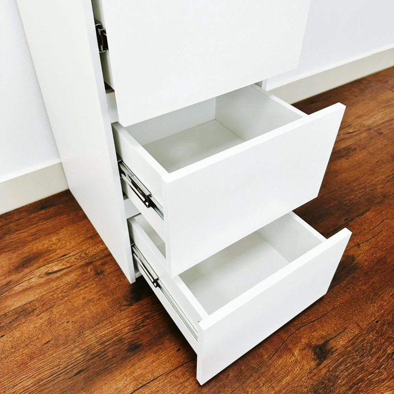 Modular Wood Closet System with Mirror