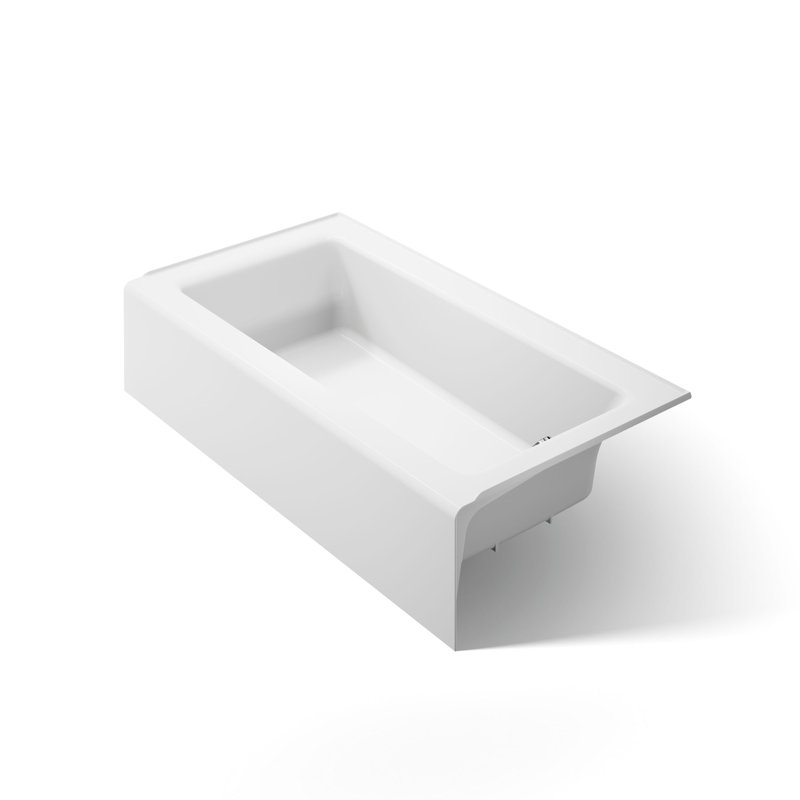 Bellwether 60" x 32" Soaking Bathtub, White, Right