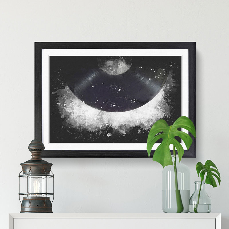 A Vinyl Record - Picture Frame Graphic Art Print, Black Framed, 45cm H x 63cm W x 2cm D