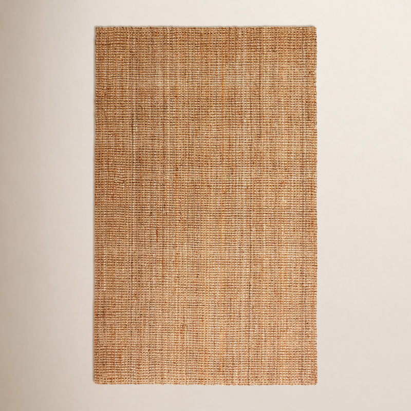 Tapis d'intérieur en jute tissé à la main Asta, Rectangle de 5 pi x 8 pi