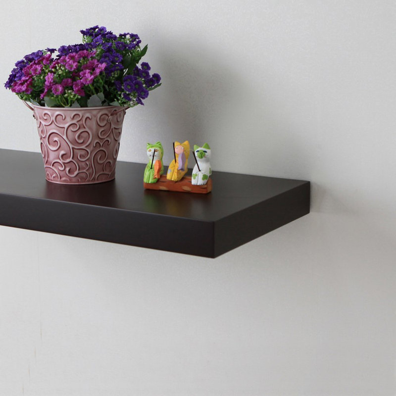 Himmelmann Floating Shelf, 2" H x 24" W x 10" D, Black