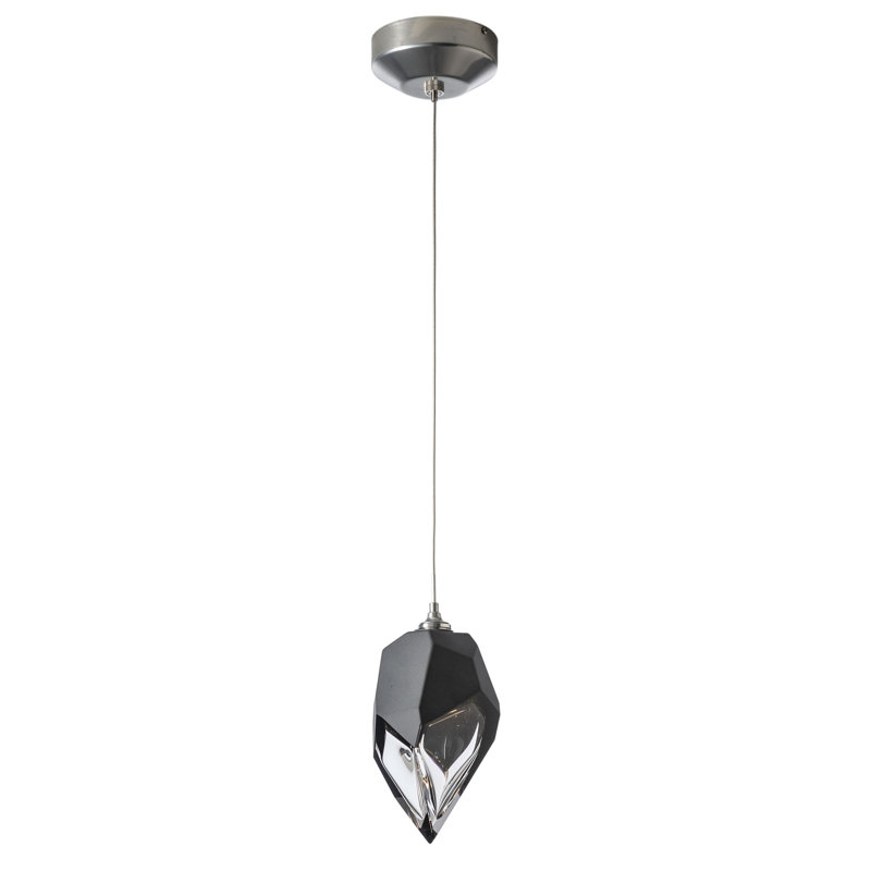 Chrysalis Single Geometric Pendant, Black, Sterling